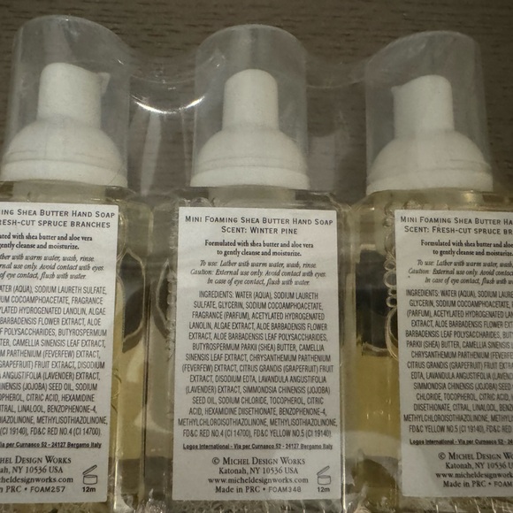 Michel Design Works 3 Piece Mini Foaming Hand Soap & Peppermint Hand Lotion - Picture 5 of 8
